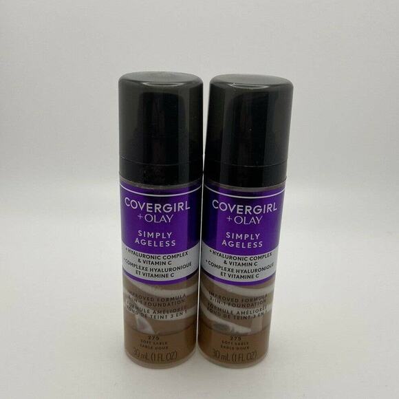 COVERGIRL + OLAY Simply Ageless 3-in-1 Foundation Shade #275 Soft Sable Qty 2 - Picture 1 of 4